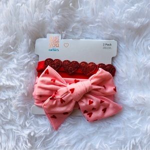 Girls Valentine's Day Headwraps 2 pc